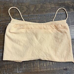 Anthropologie Sunday in Brooklyn Gingham Textured Crop Top- XL NWT